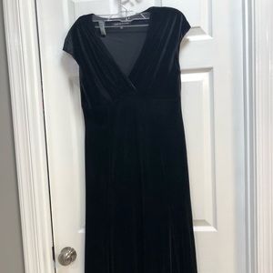 Black velvet dress